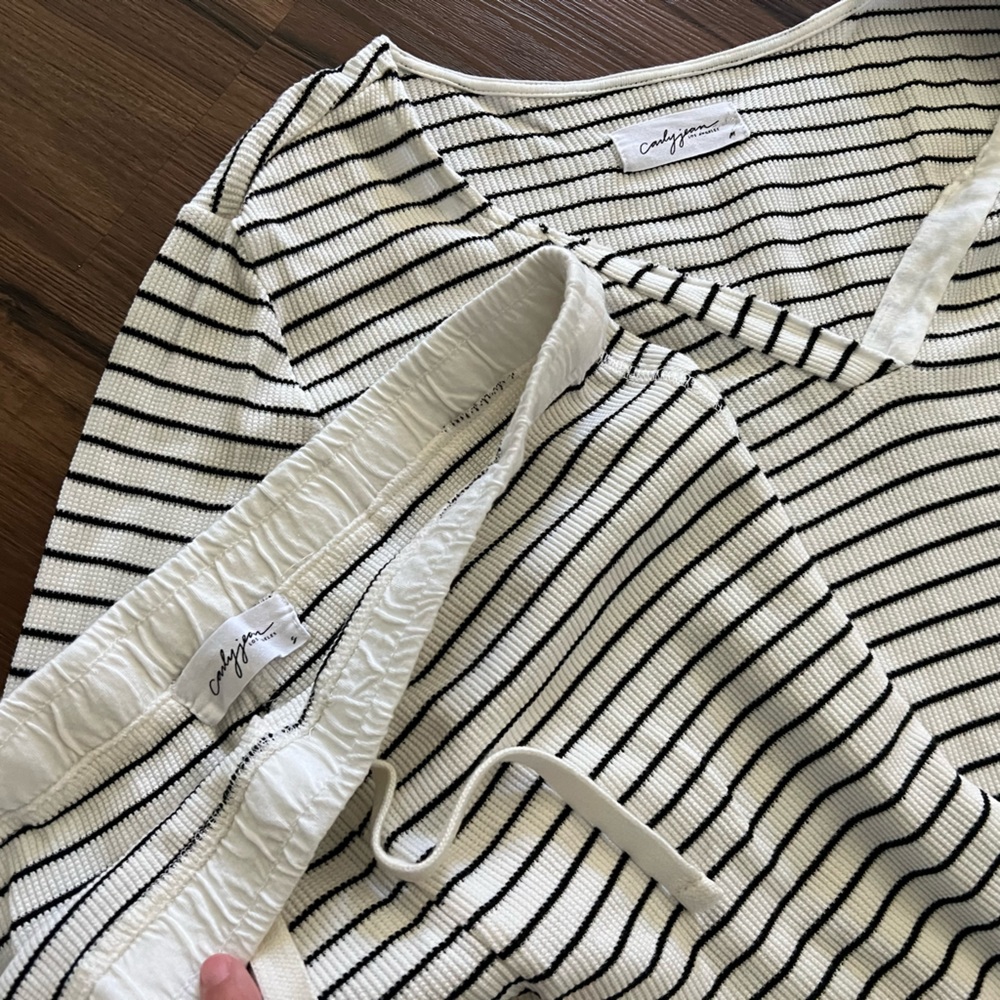 Carly Jean Los Angeles Waffle Lounge Wear Set